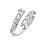 18K White Gold Open Wrap Wedding Ring